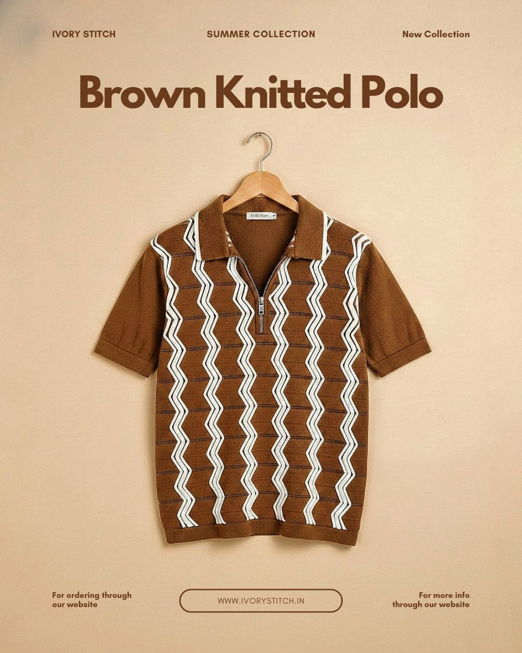 Mocha Knit Polo | Brown