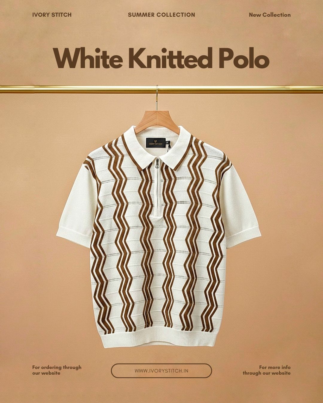 Ivory Knit Polo | Offwhite