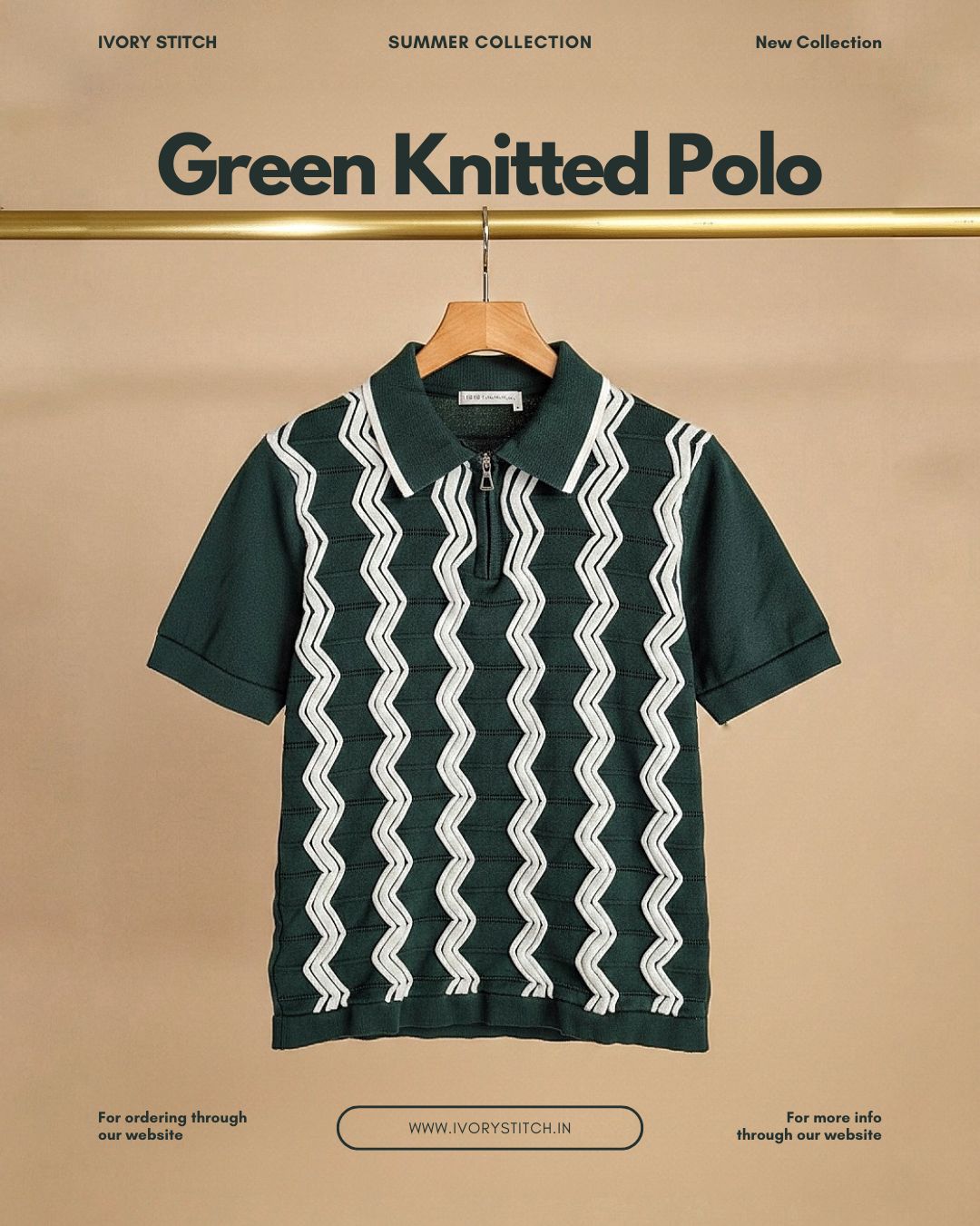 Forest Knit Polo | Bottle Green