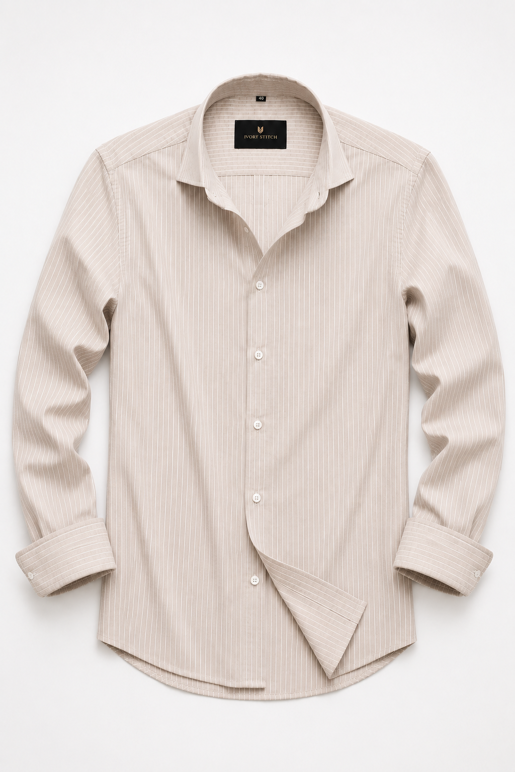 Striped Shirt – Sand Beige