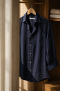 Linen Shirt | Navy Blue