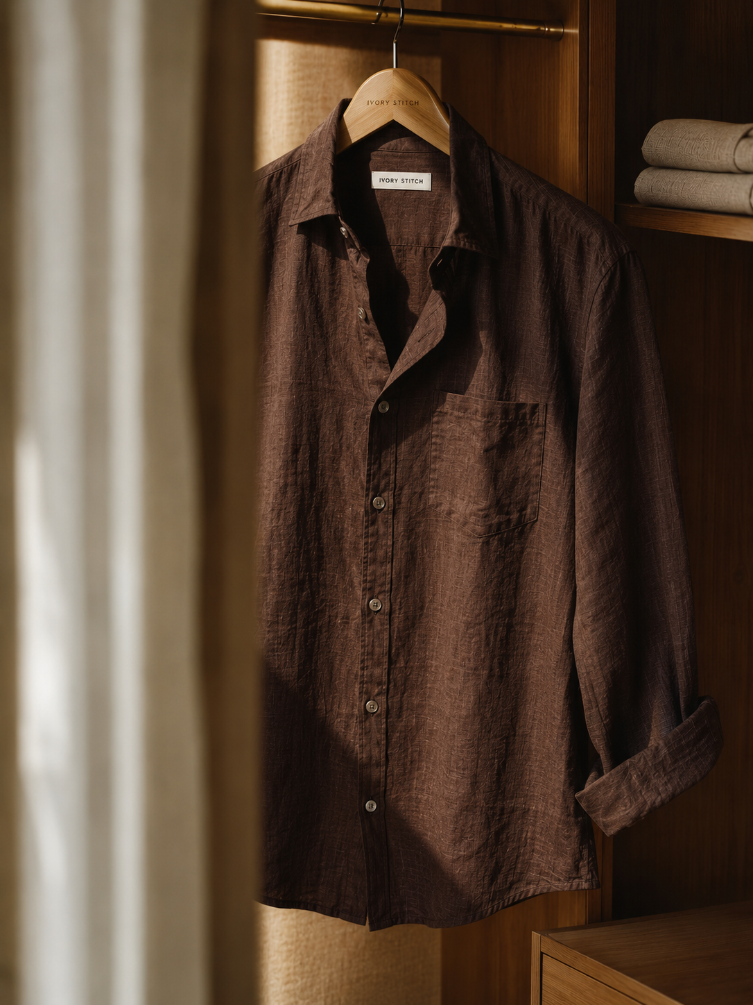 Linen Shirt | Mocha Brown