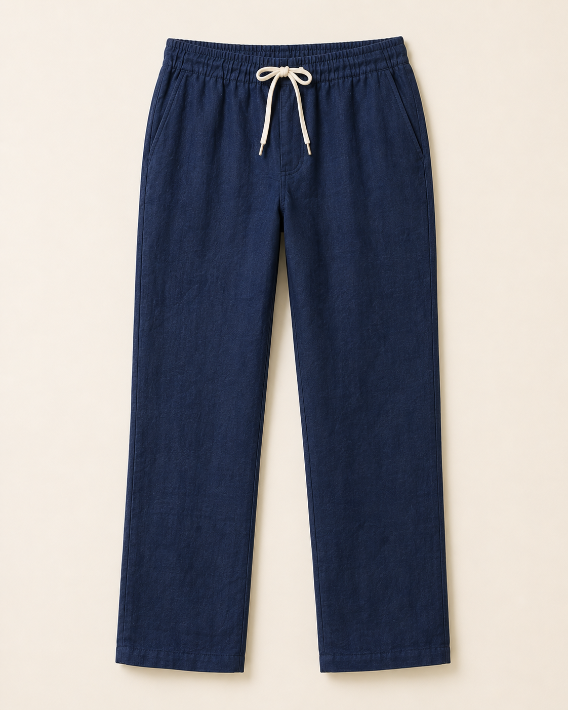 Navy Blue Linen Trousers