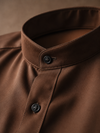 Mandarin Collar | Deep Brown