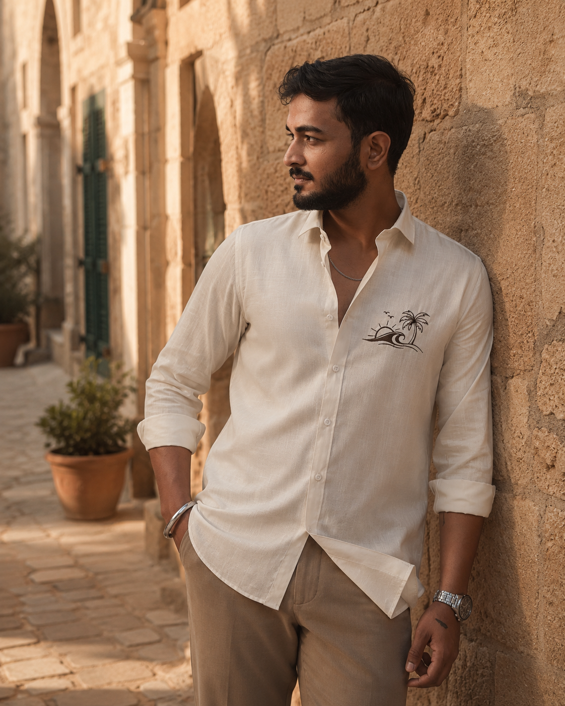 Embroided Shirt | White
