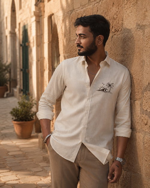 Embroided Shirt | White