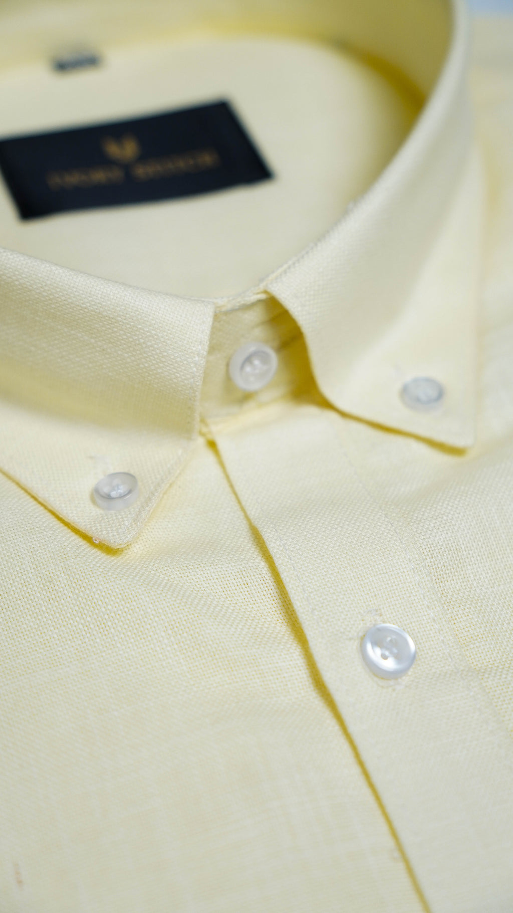 Lemon Yellow Linen Shirt