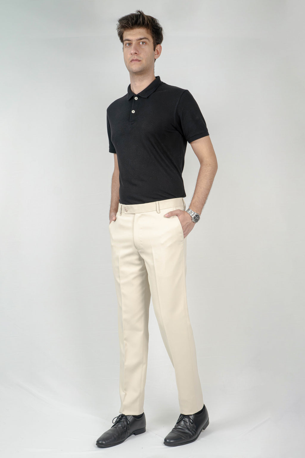 Signature Beige Formal Trousers