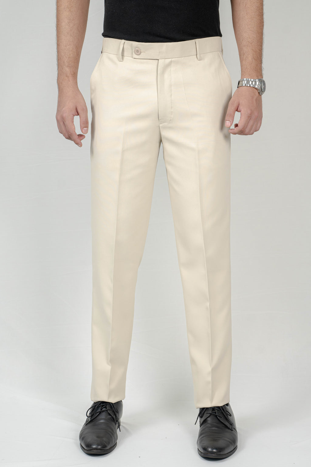 Signature Beige Formal Trousers