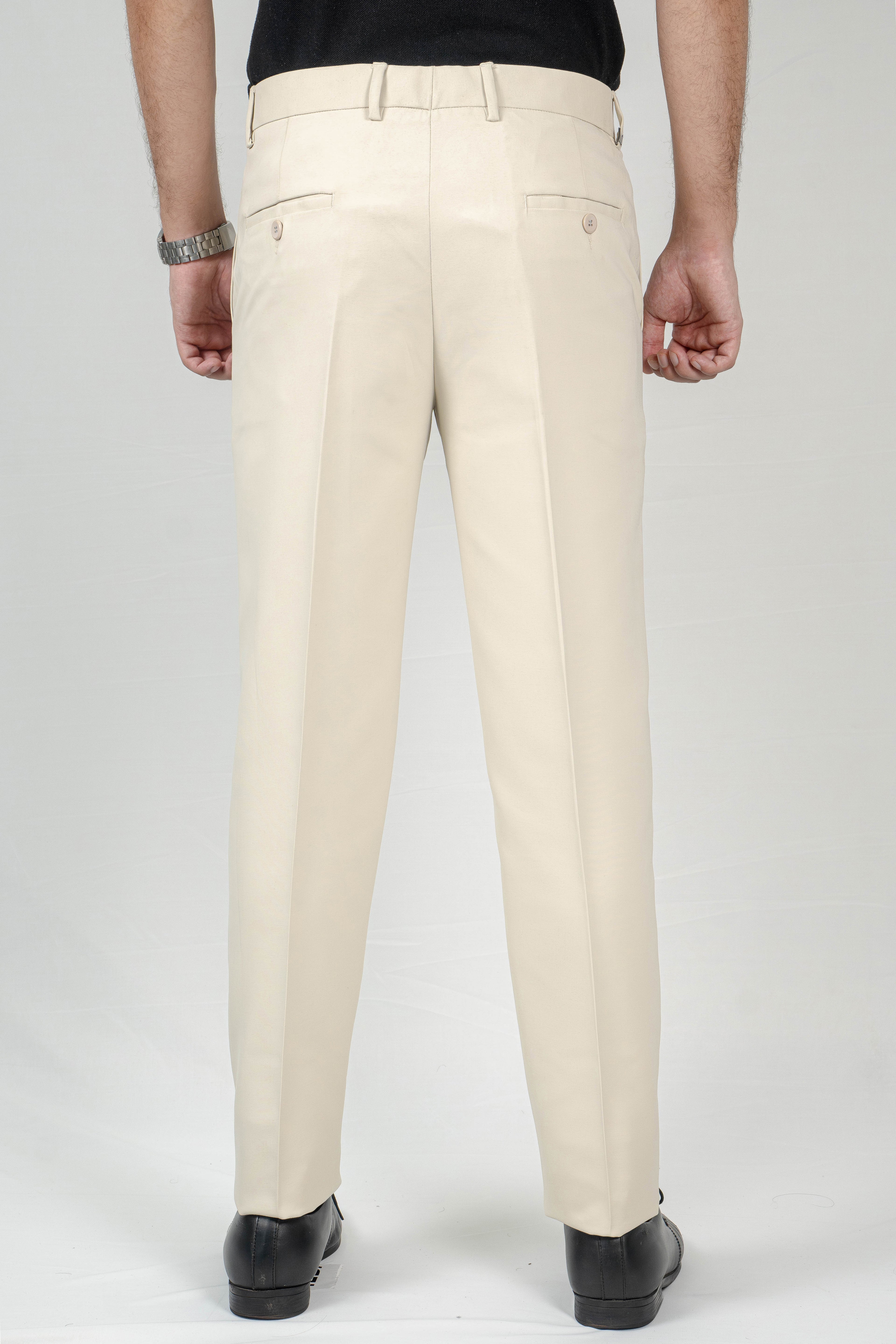 Signature Beige Formal Trousers