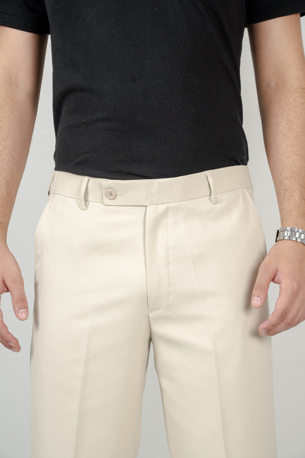 Signature Beige Formal Trousers