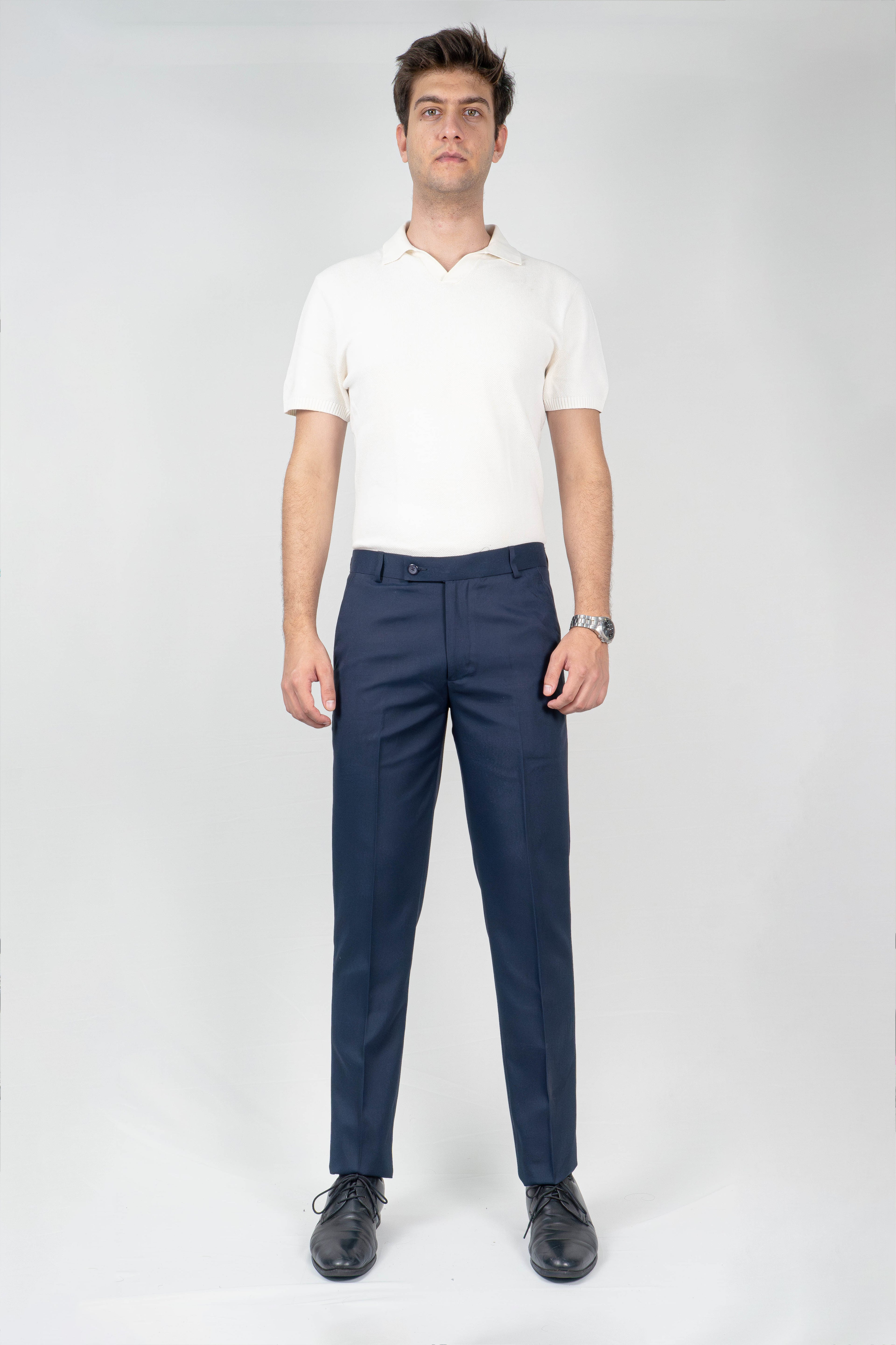 Signature Navy Blue Formal Trousers