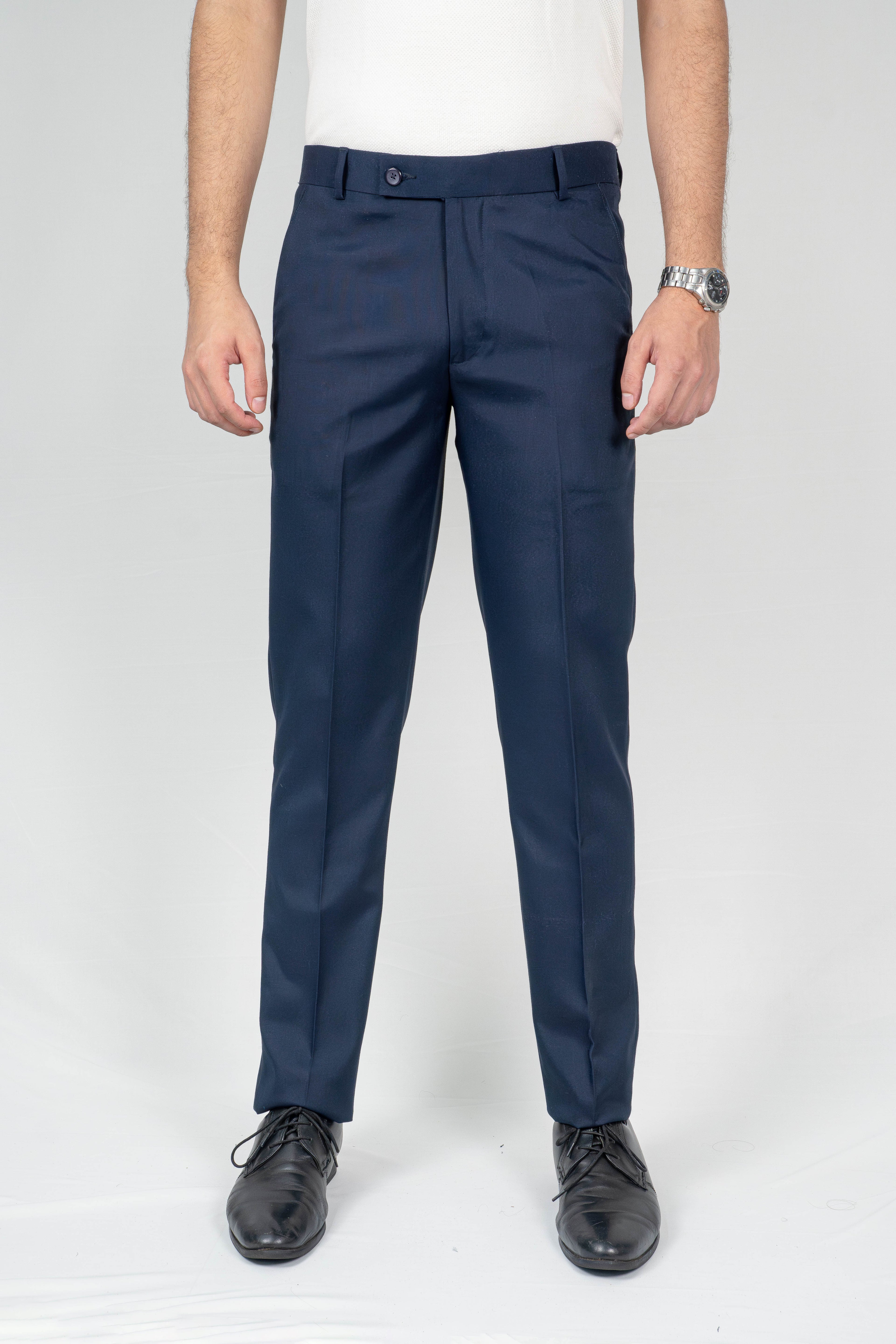 Signature Navy Blue Formal Trousers