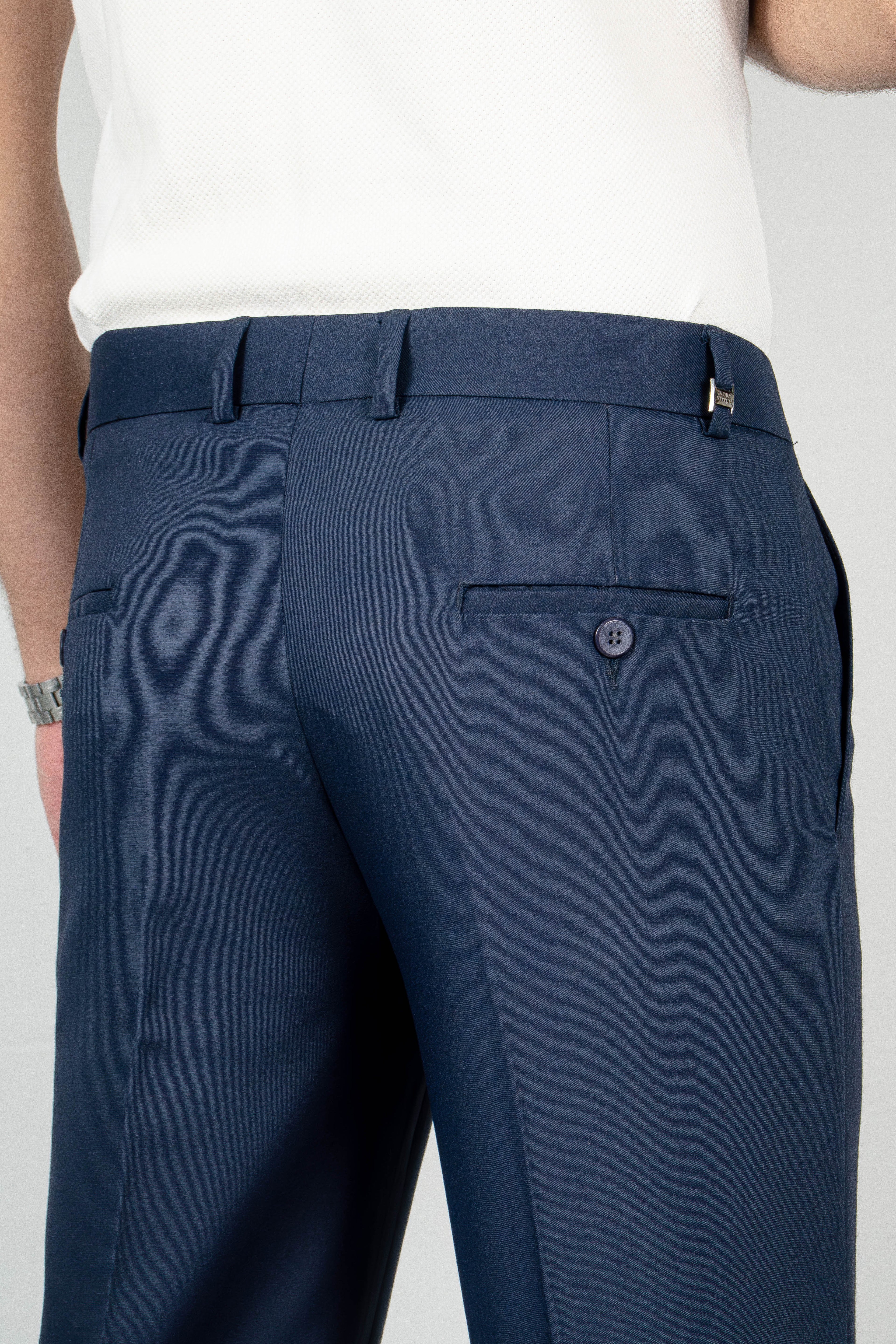 Signature Navy Blue Formal Trousers
