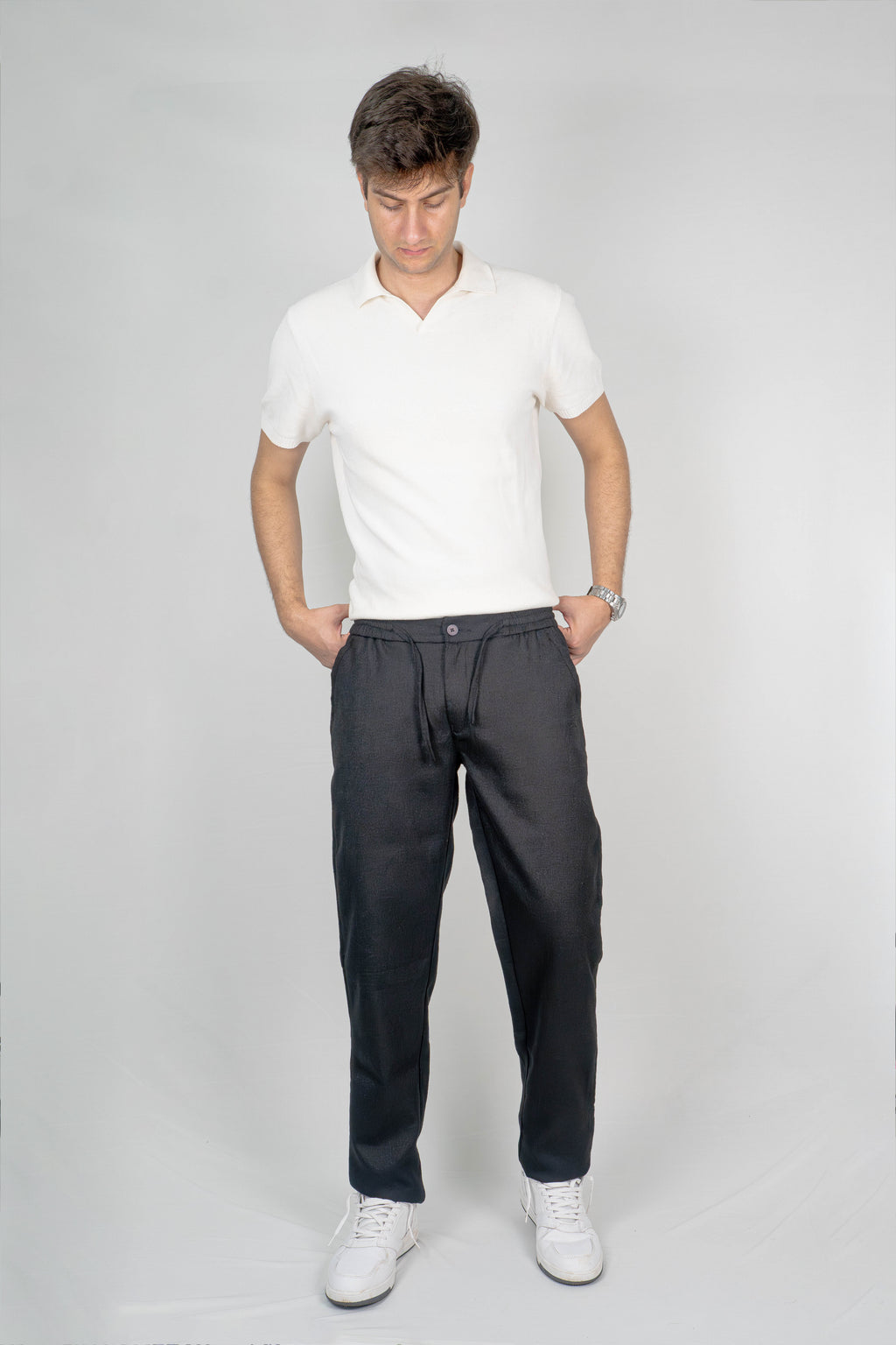Black Linen Trousers