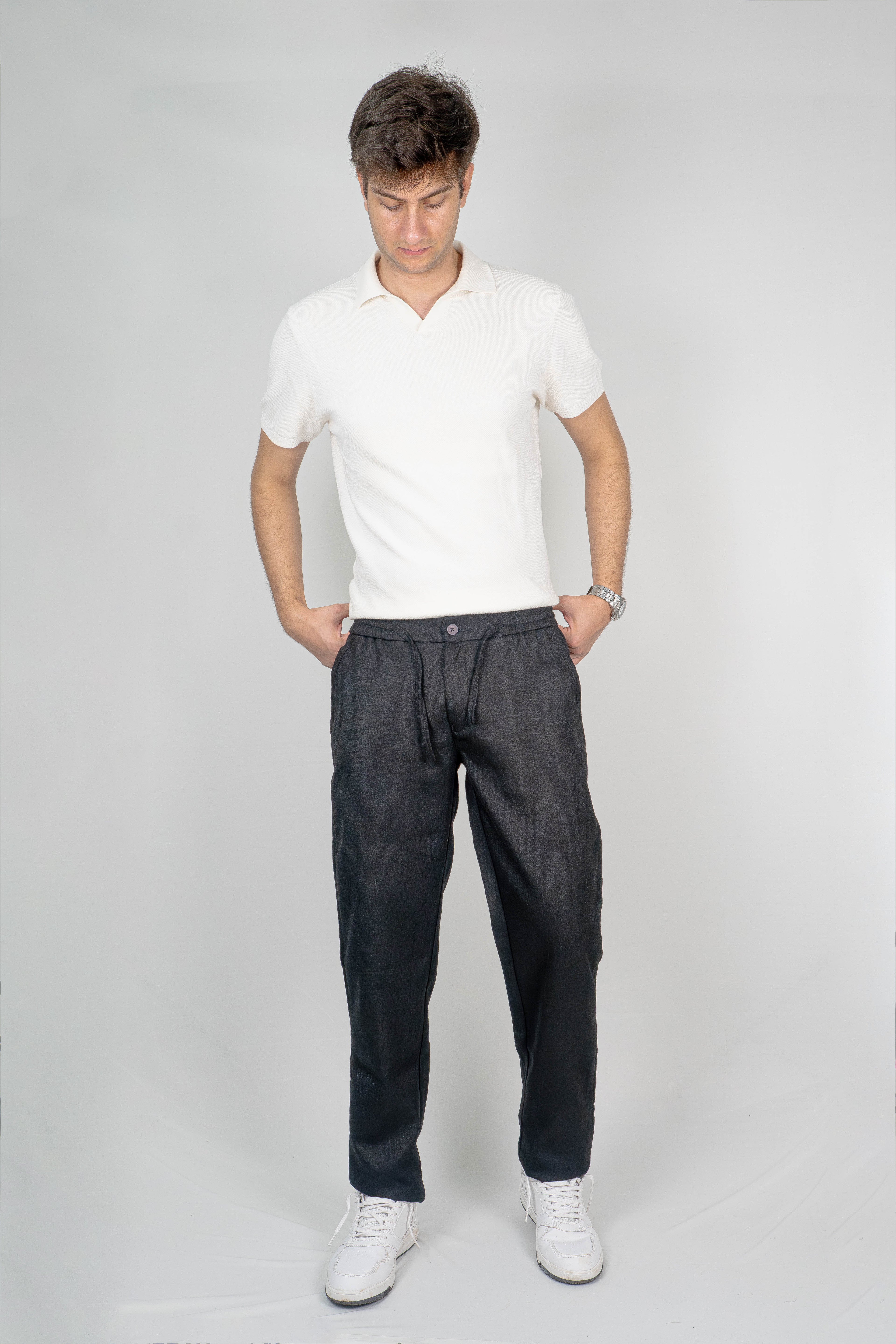 Black Linen Trousers