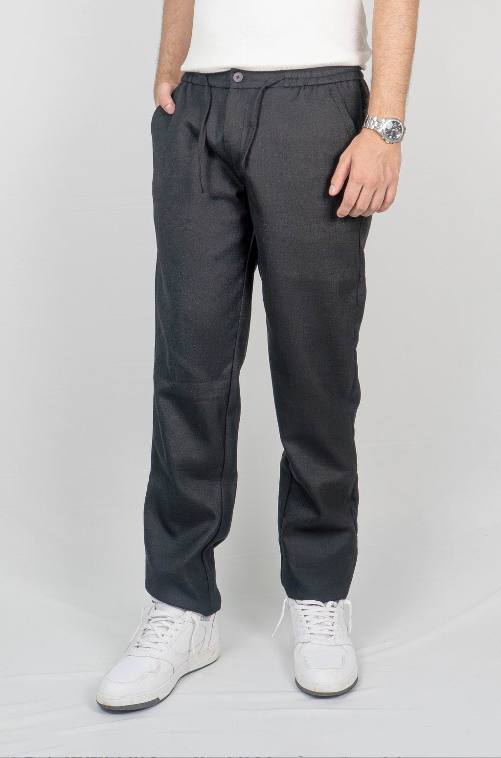 Black Linen Trousers