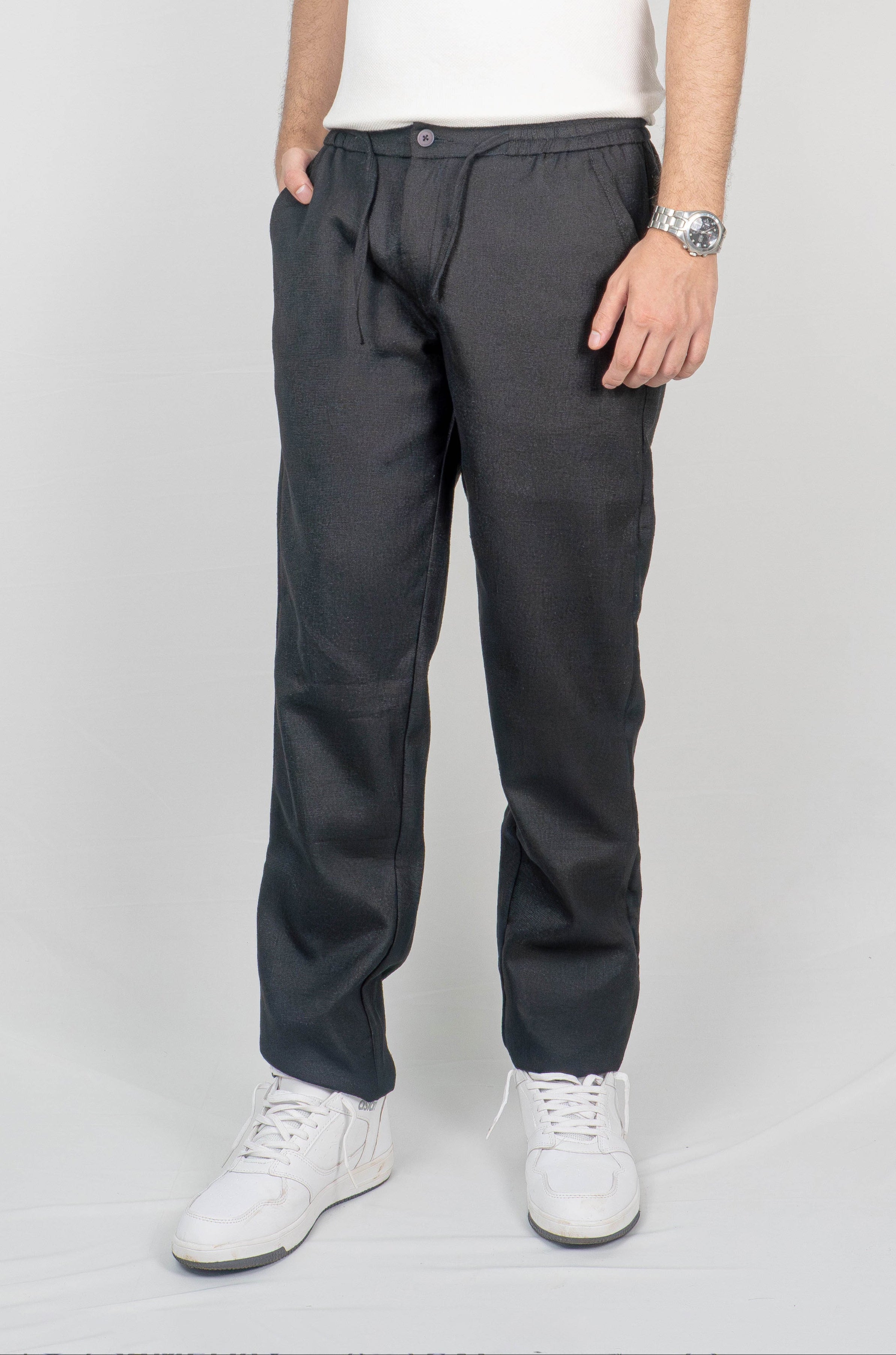 Black Linen Trousers