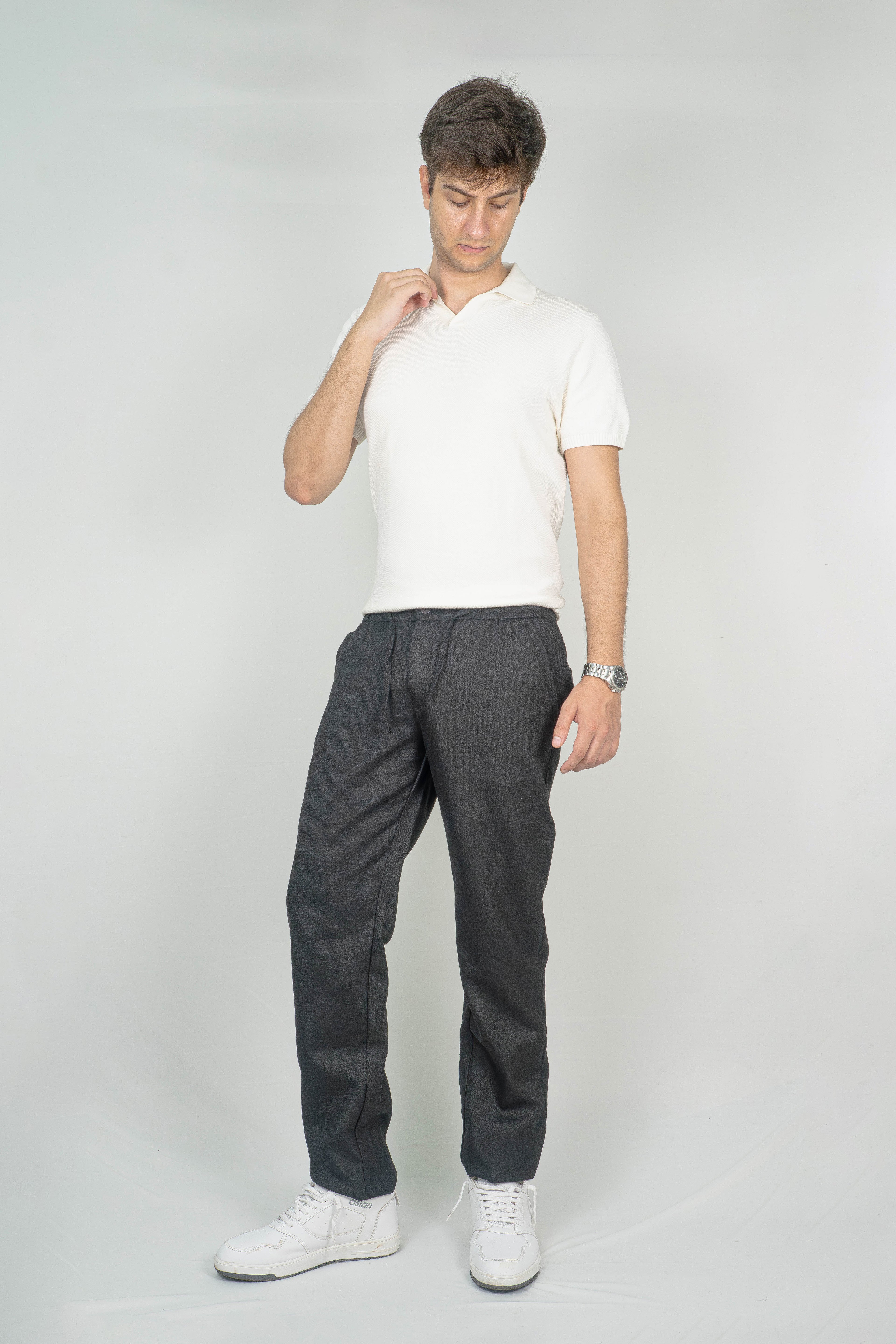 Black Linen Trousers
