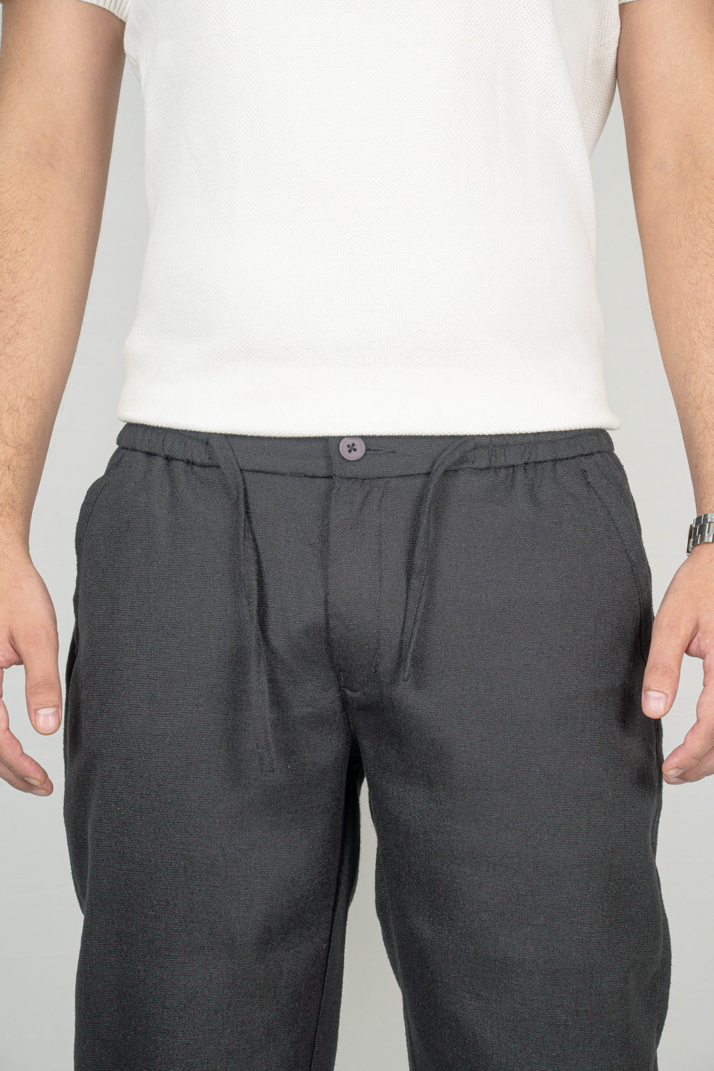 Black Linen Trousers