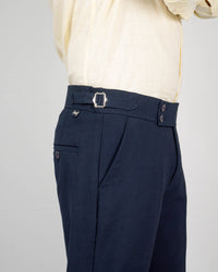 Navy Italian Trousers | Blue