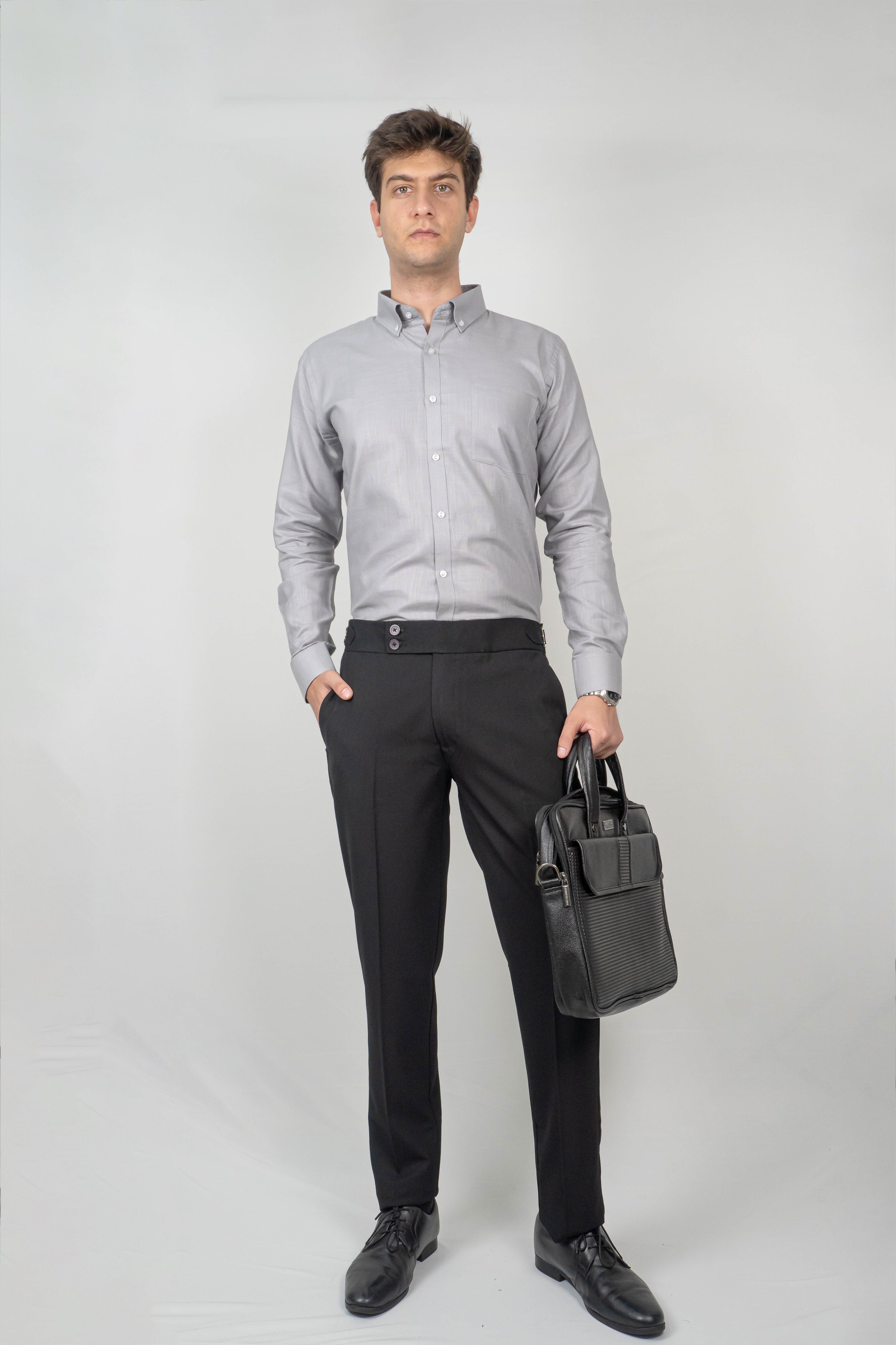 Ash Grey Linen Shirt