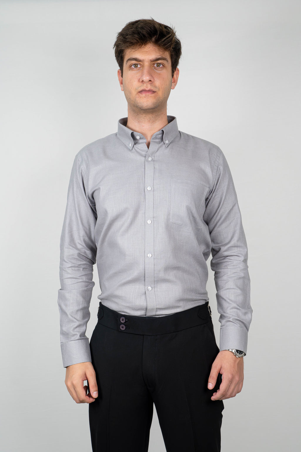 Ash Grey Linen Shirt