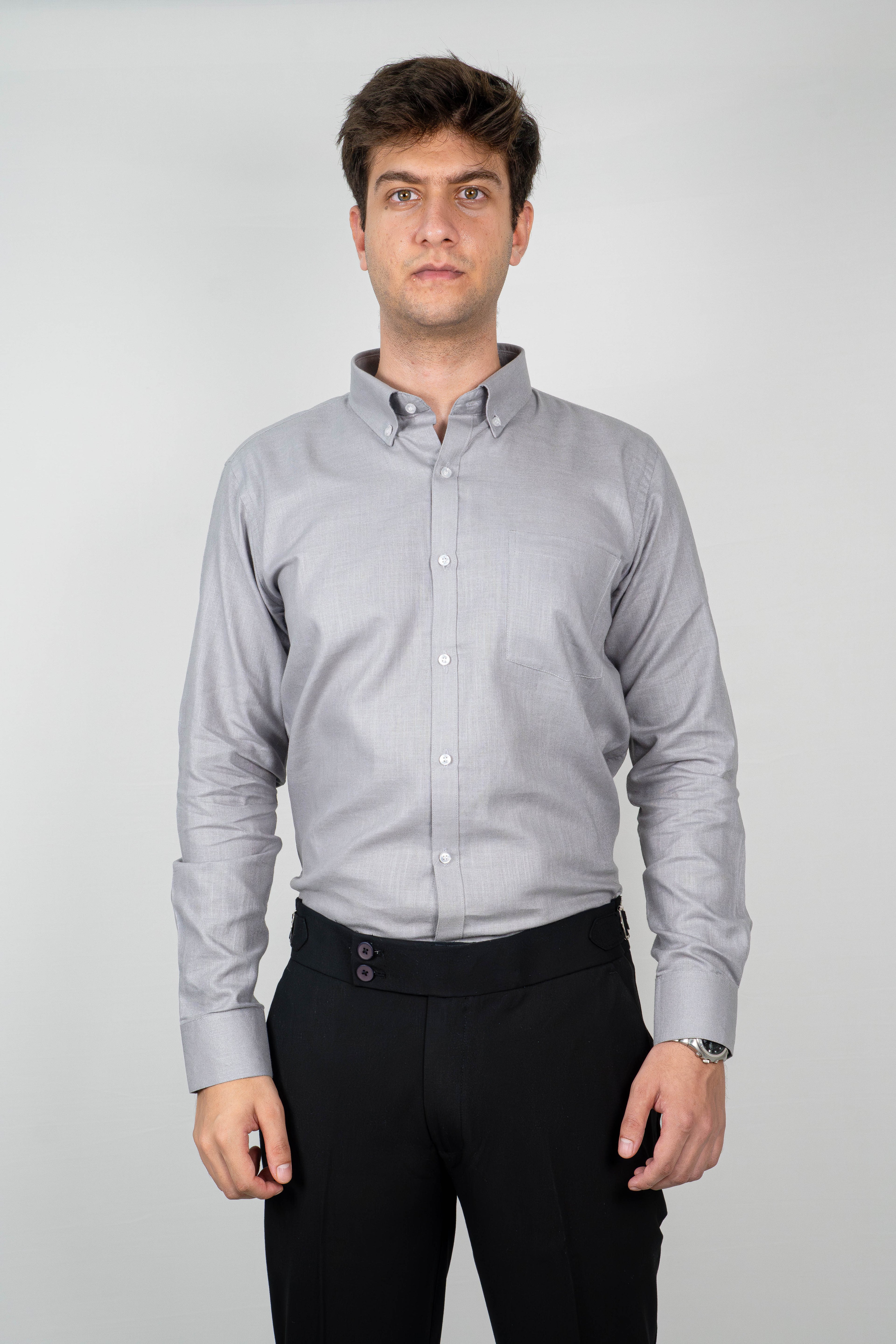 Ash Grey Linen Shirt