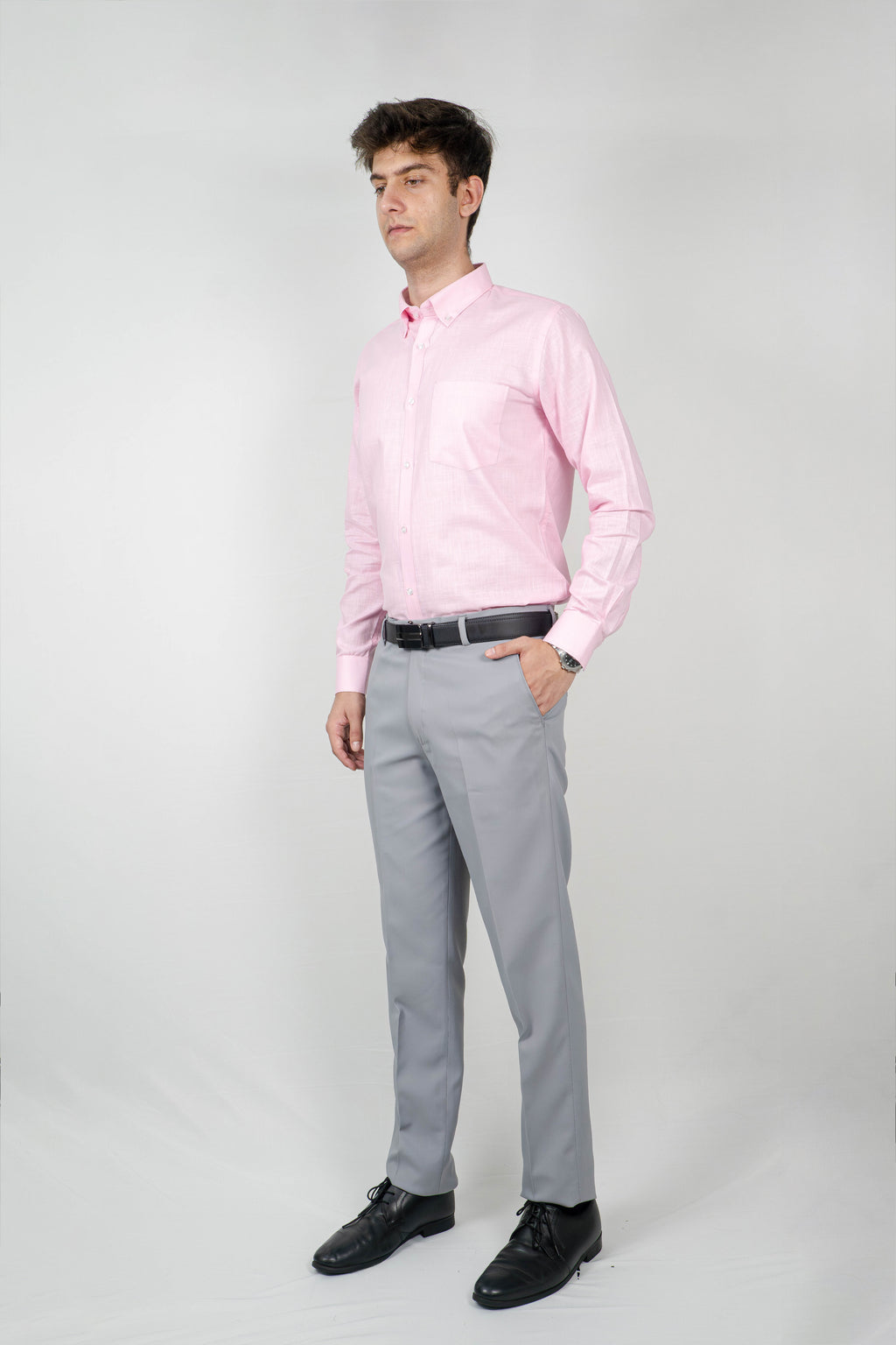 Soft Rose Pink Linen Shirt