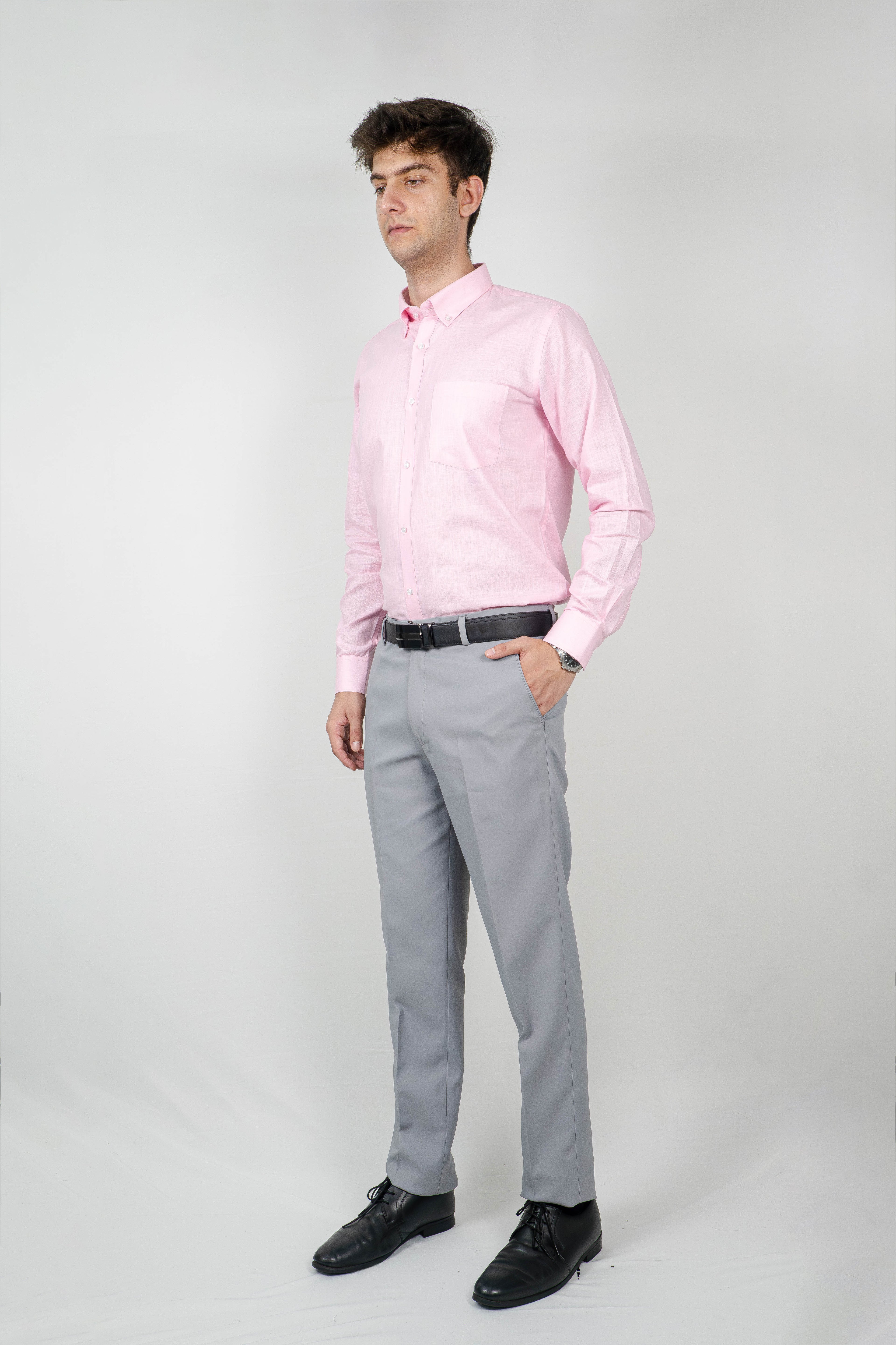 Soft Rose Pink Linen Shirt
