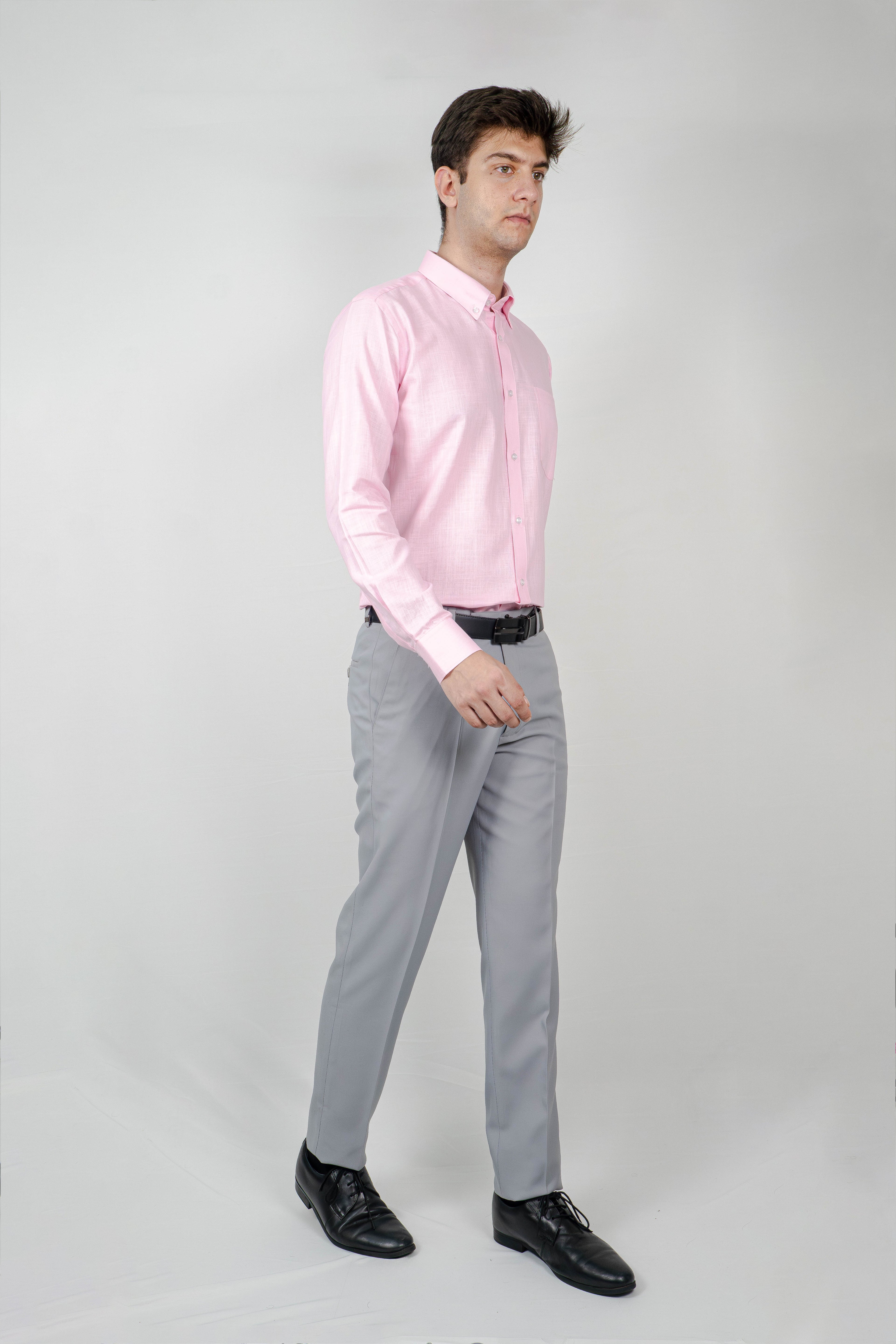 Soft Rose Pink Linen Shirt