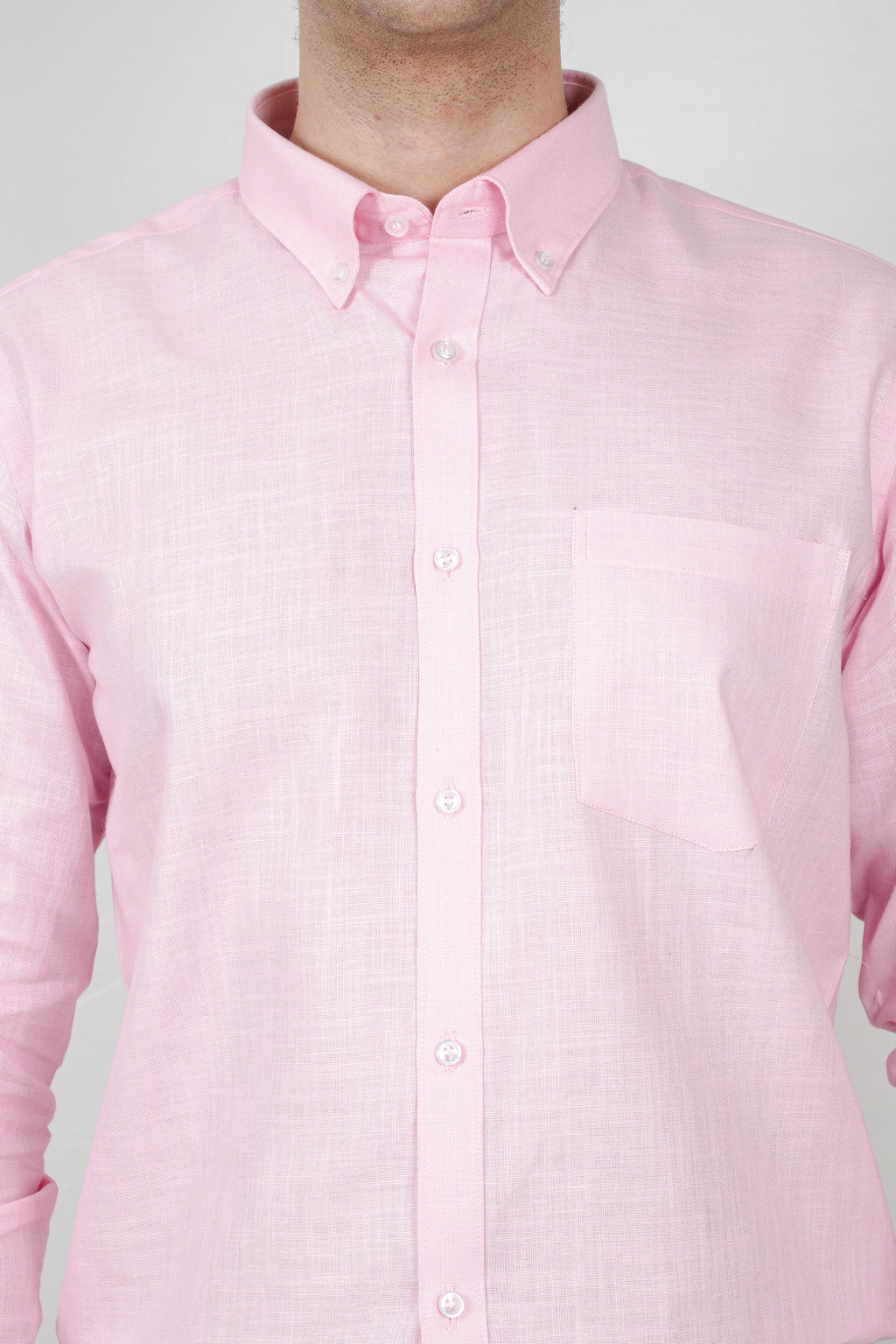 Soft Rose Pink Linen Shirt
