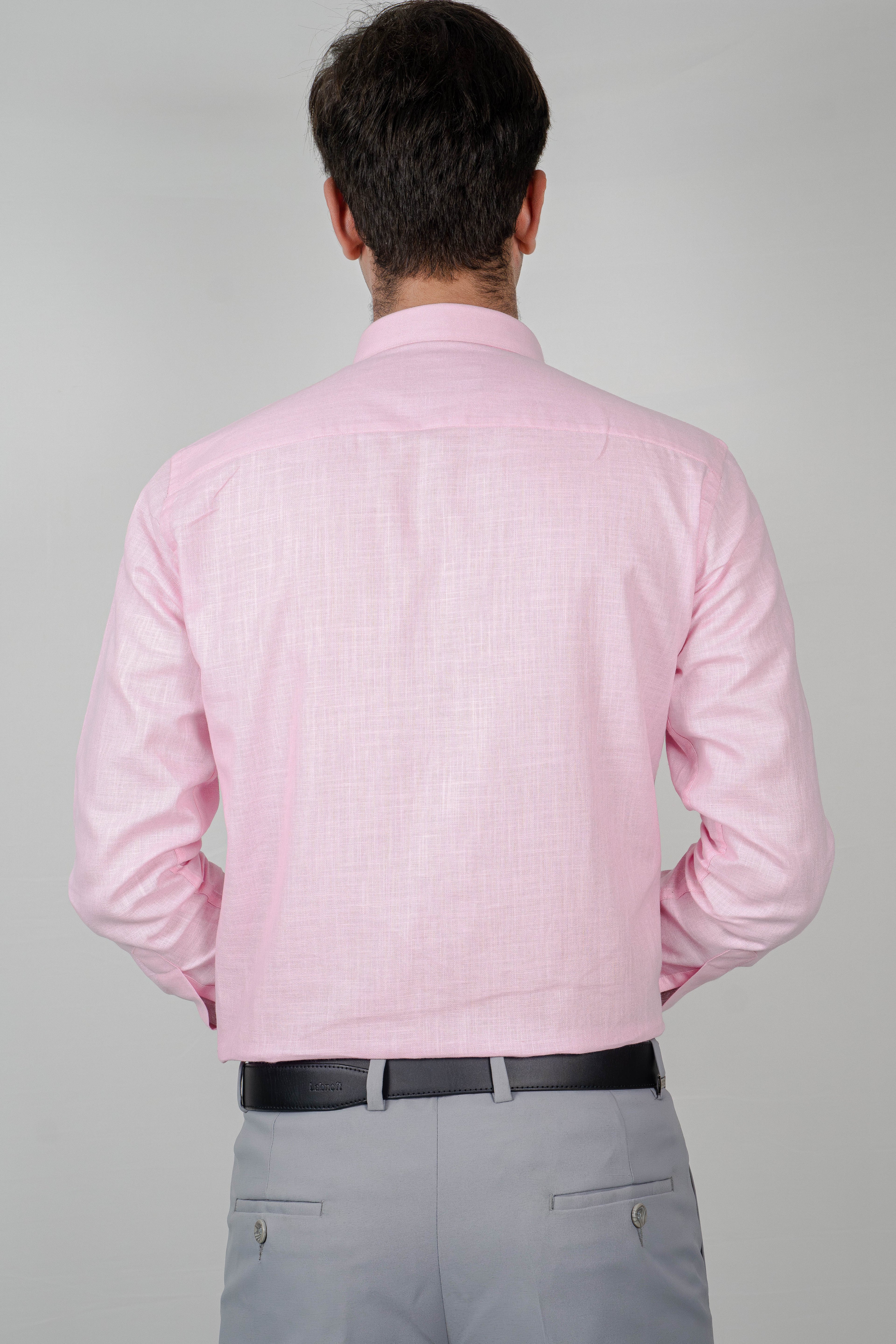 Soft Rose Pink Linen Shirt