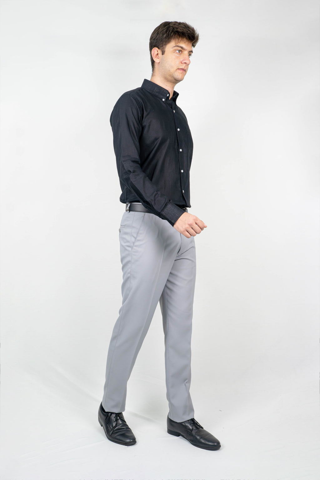 Classic Midnight Black Linen Shirt