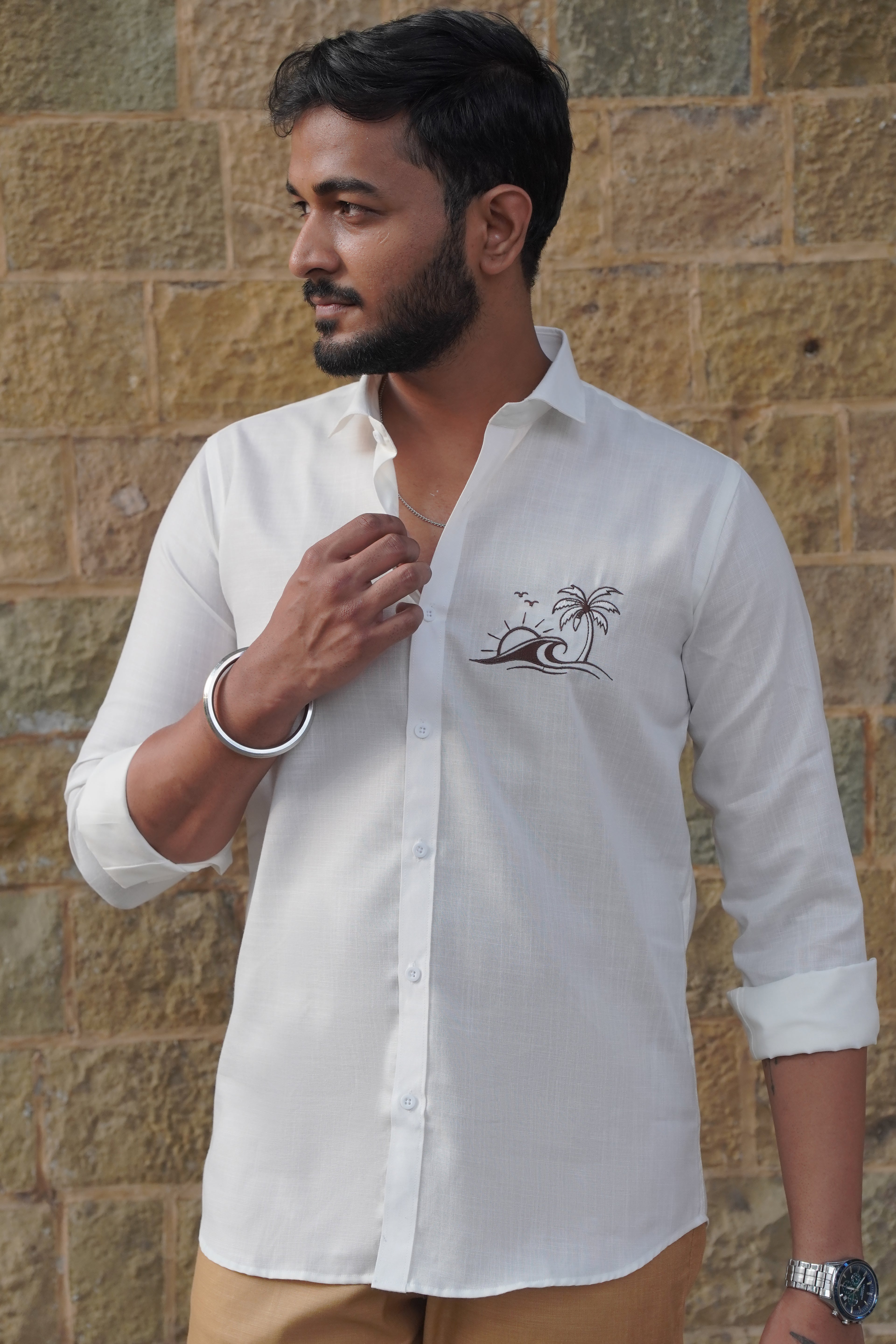 Embroided Shirt | White