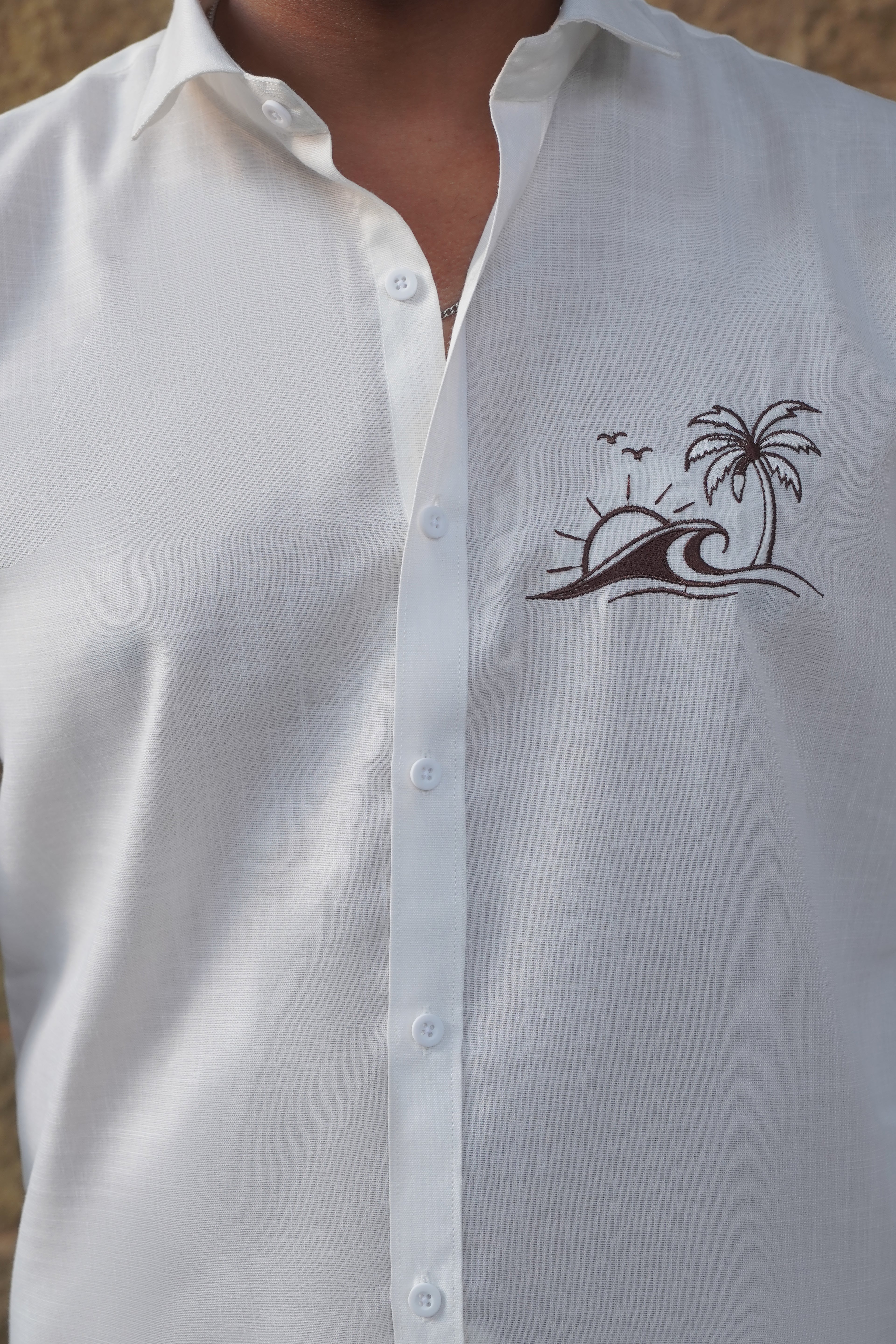Embroided Shirt | White