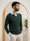 Forest Knit Polo |Bottle Green