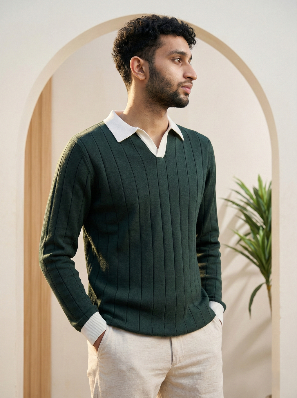 Forest Knit Polo |Bottle Green
