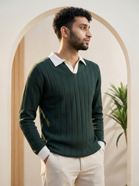 Forest Knit Polo |Bottle Green