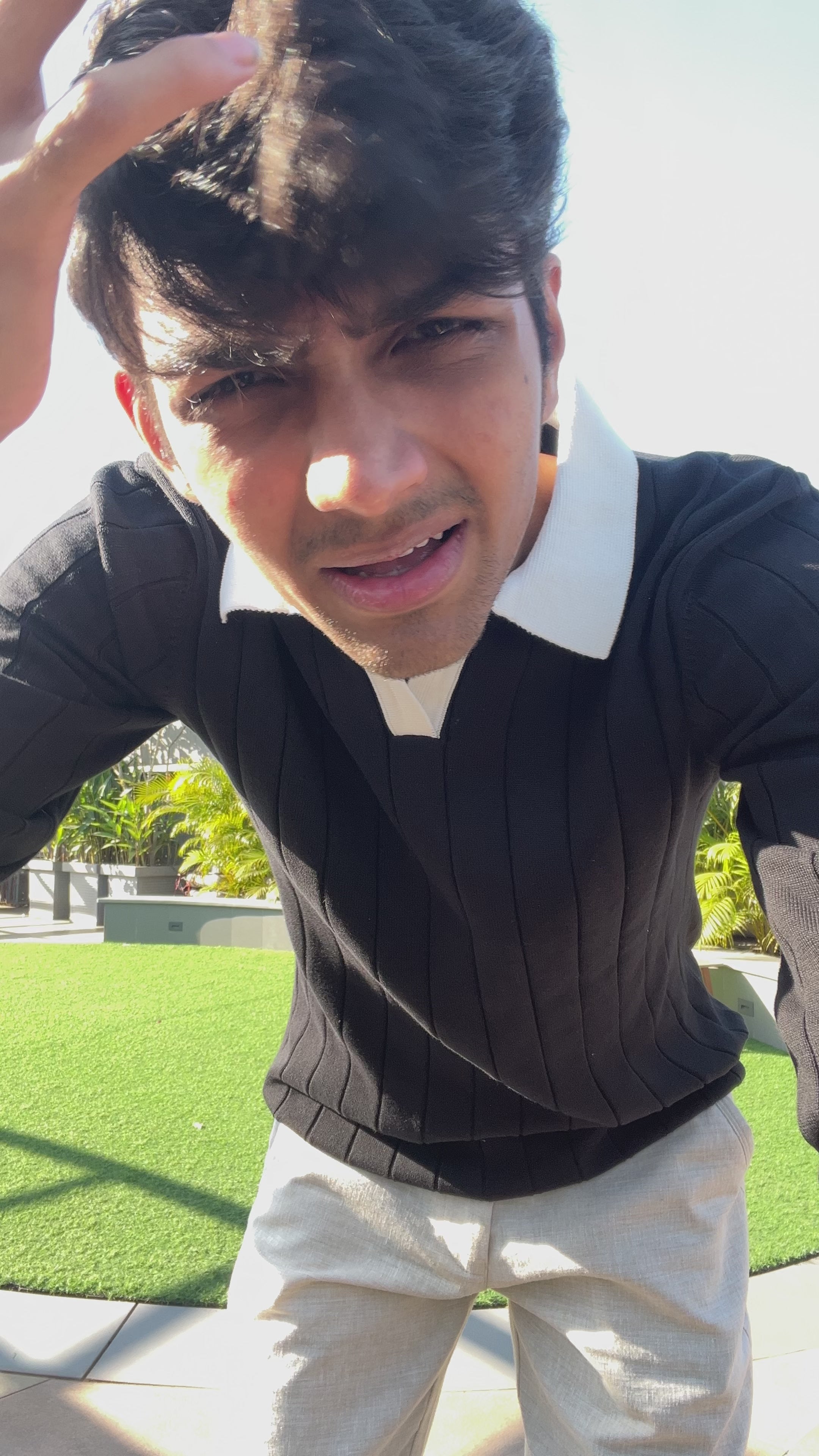 Midnight Knit Polo | Black