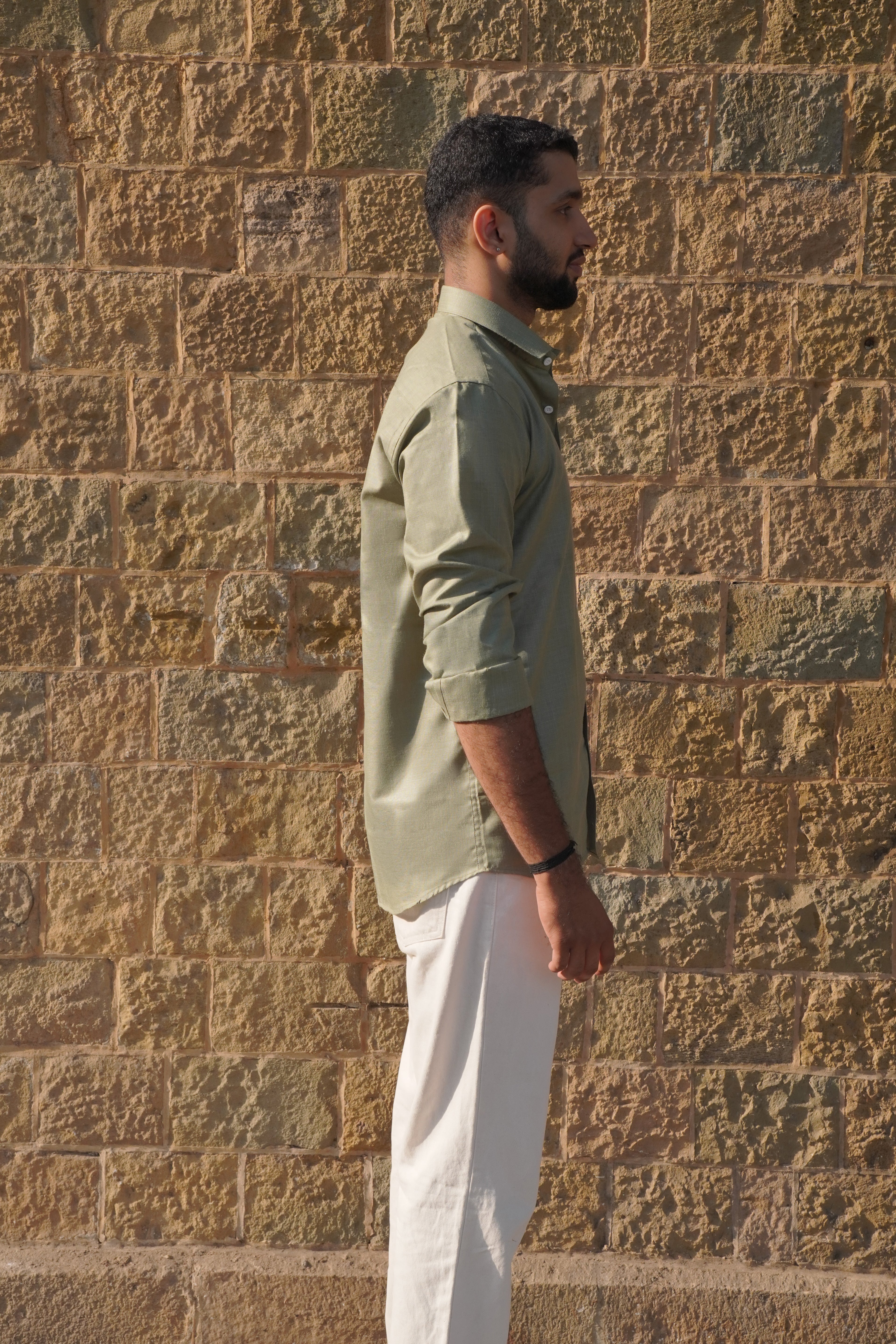 Mute Olive Embroided Shirt