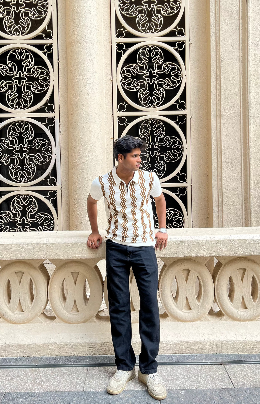 Ivory Knit Polo | Offwhite