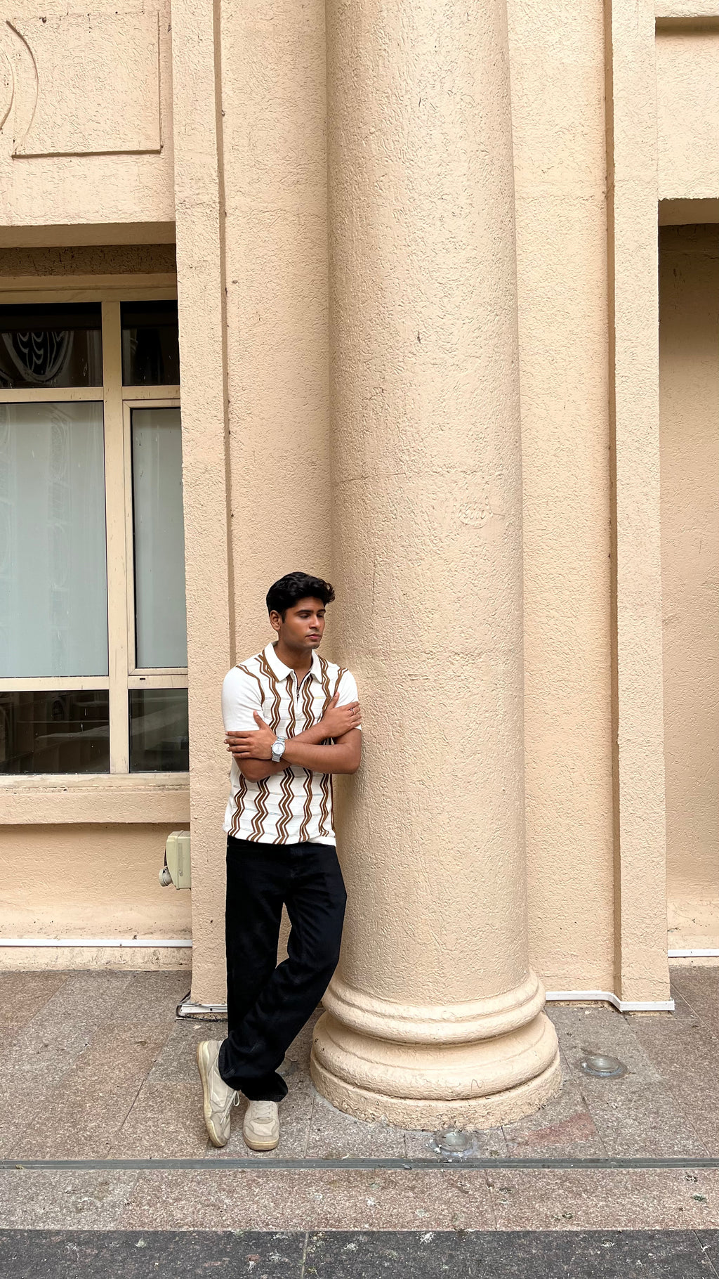 Ivory Knit Polo | Offwhite